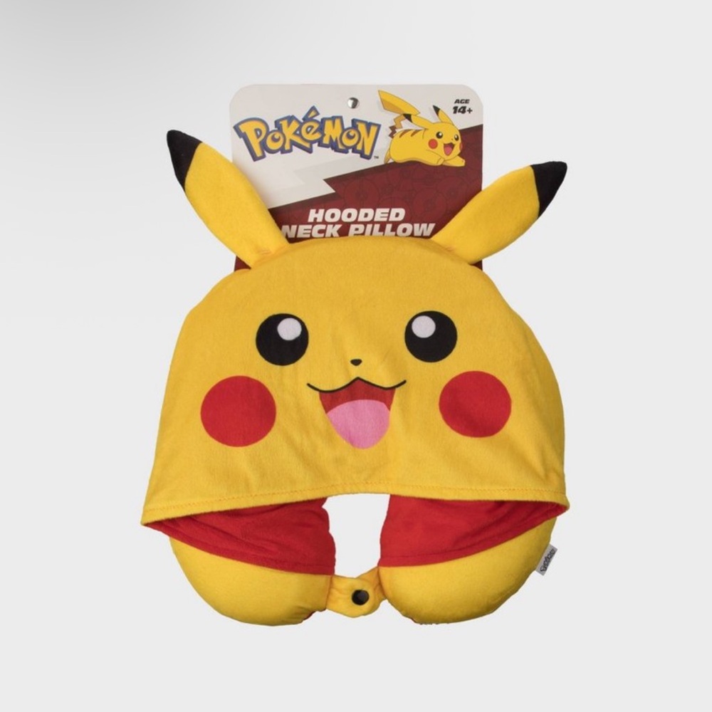 Pokémon Pikachu Hooded Neck Pillow - Yellow NWT